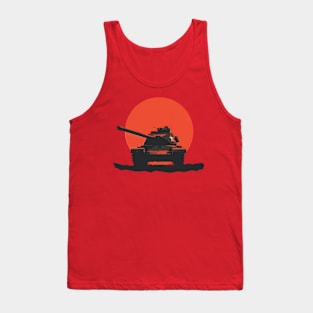 American Tank Sunrise (minimalist) (m24 Chaffee) Tank Top